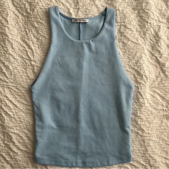Zara Blue Tank Top - Picture 1 of 4